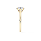 Oval Solitaire Cathedral Lab Grown Diamond Engagement Ring