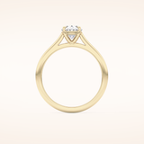 1 CT Oval Shaped Solitaire Moissanite Engagement Ring
