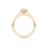 Oval Solitaire Cathedral Lab Grown Diamond Engagement Ring