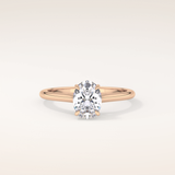 1 CT Oval Shaped Solitaire Moissanite Engagement Ring