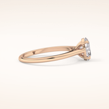 1 CT Oval Shaped Solitaire Moissanite Engagement Ring