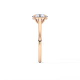 Oval Solitaire Cathedral Lab Grown Diamond Engagement Ring