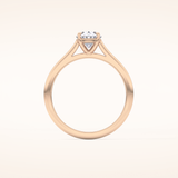 1 CT Oval Shaped Solitaire Moissanite Engagement Ring