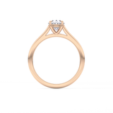 Oval Solitaire Cathedral Lab Grown Diamond Engagement Ring