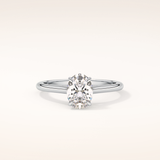 1 CT Oval Shaped Solitaire Moissanite Engagement Ring