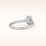 1 CT Oval Shaped Solitaire Moissanite Engagement Ring