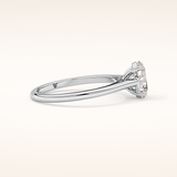 1 CT Oval Shaped Solitaire Moissanite Engagement Ring