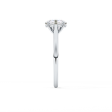Oval Solitaire Cathedral Lab Grown Diamond Engagement Ring
