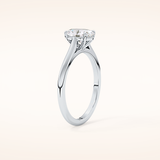 1 CT Oval Shaped Solitaire Moissanite Engagement Ring