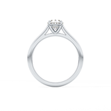 Oval Solitaire Cathedral Lab Grown Diamond Engagement Ring