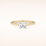 0.95 CT Cushion Shaped Solitaire Moissanite Engagement Ring