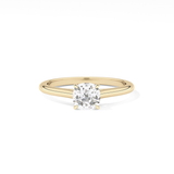 Cushion Solitaire Cathedral  Lab Grown Diamond Engagement Ring