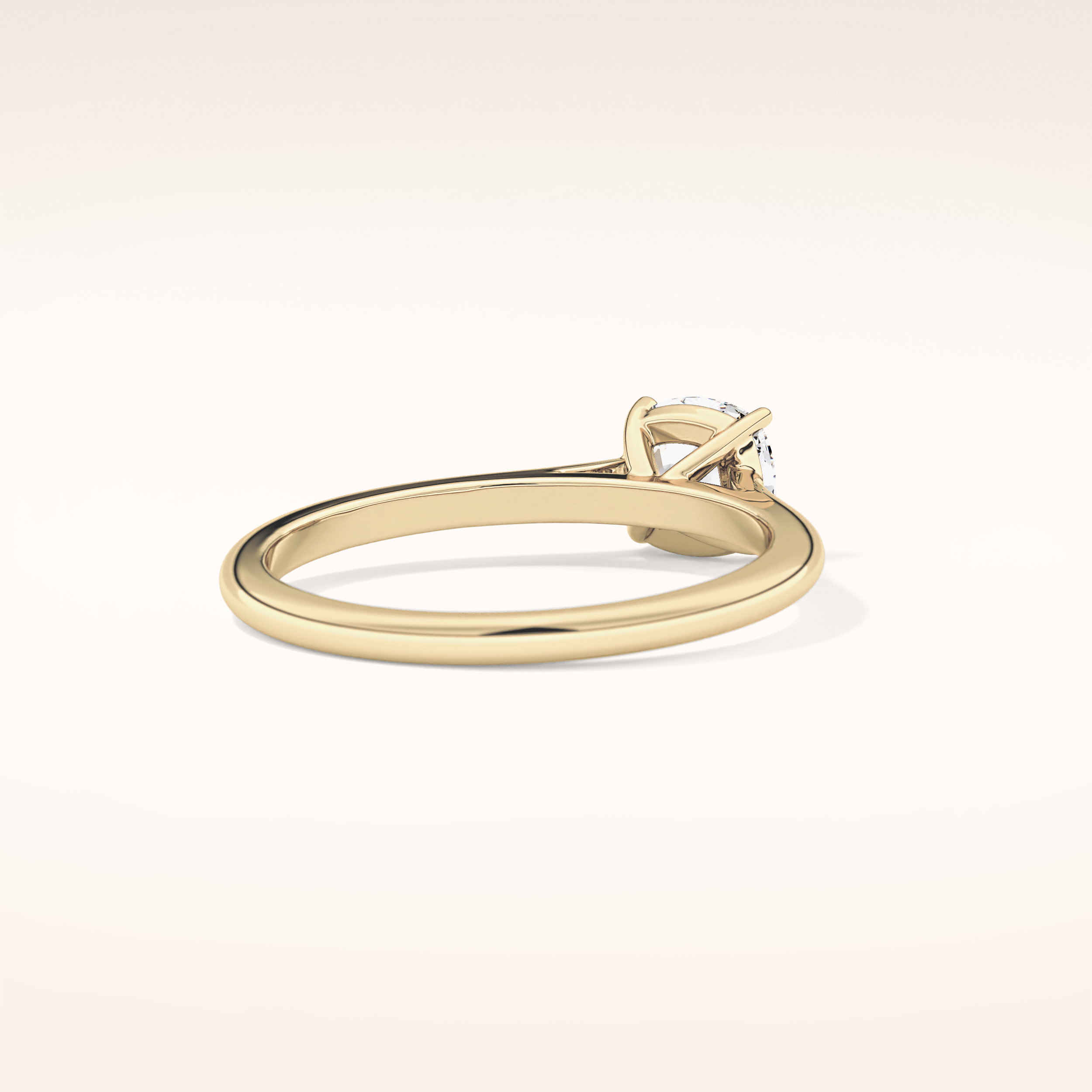 0.95 CT Cushion Shaped Solitaire Moissanite Engagement Ring