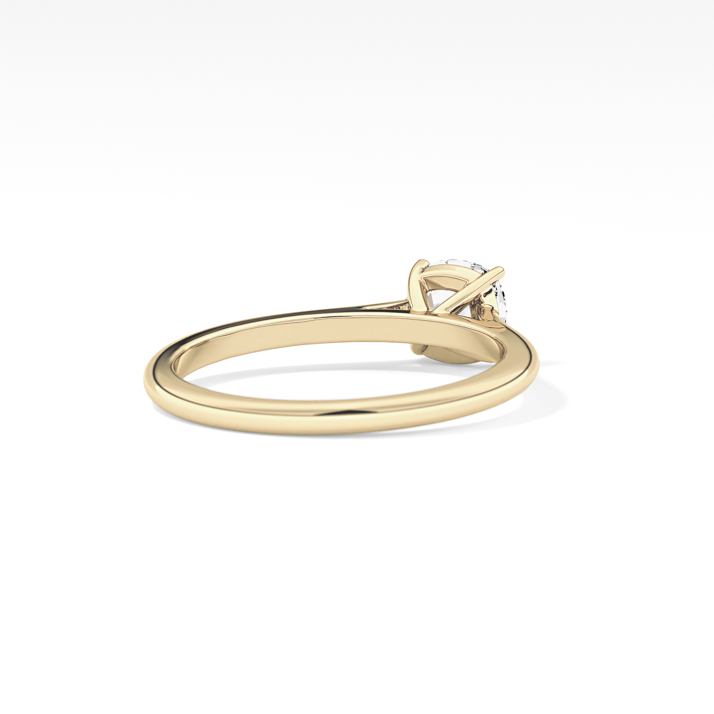 Cushion Solitaire Cathedral  Lab Grown Diamond Engagement Ring