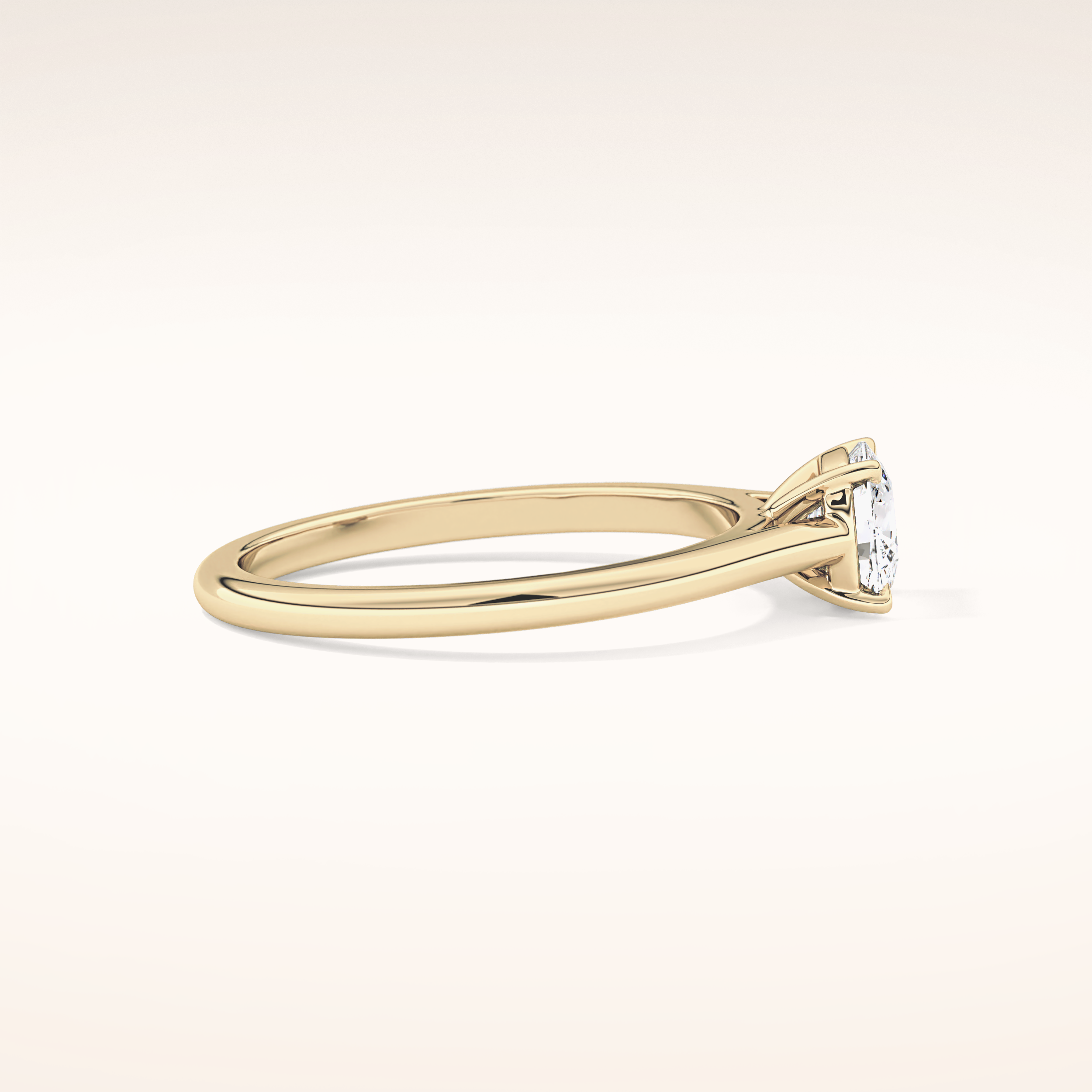 0.95 CT Cushion Shaped Solitaire Moissanite Engagement Ring