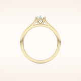 0.95 CT Cushion Shaped Solitaire Moissanite Engagement Ring