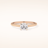 0.95 CT Cushion Shaped Solitaire Moissanite Engagement Ring