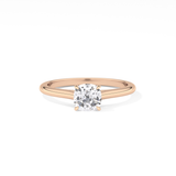 Cushion Solitaire Cathedral  Lab Grown Diamond Engagement Ring