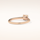 0.95 CT Cushion Shaped Solitaire Moissanite Engagement Ring