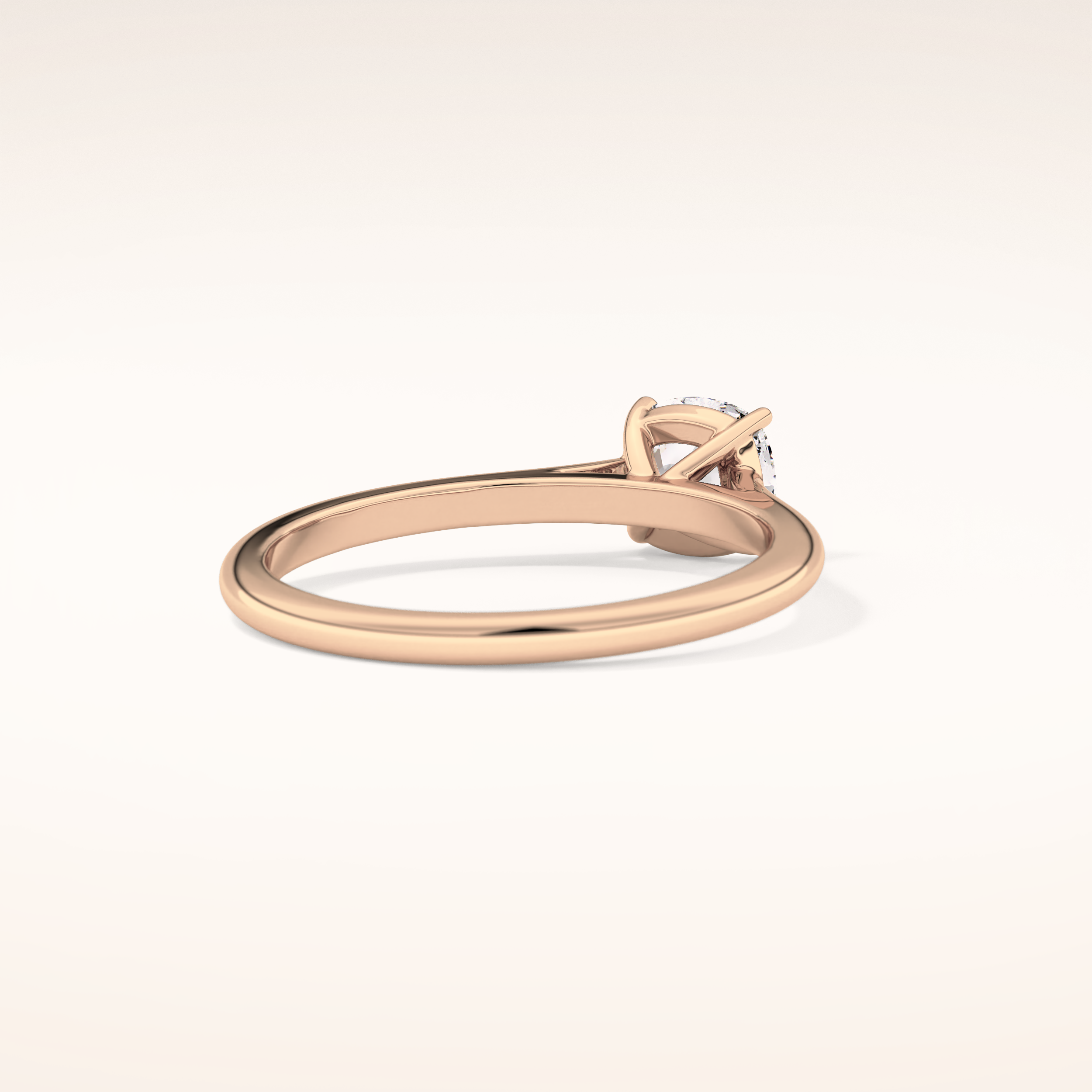 0.95 CT Cushion Shaped Solitaire Moissanite Engagement Ring