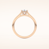 0.95 CT Cushion Shaped Solitaire Moissanite Engagement Ring
