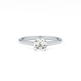 Cushion Solitaire Cathedral  Lab Grown Diamond Engagement Ring