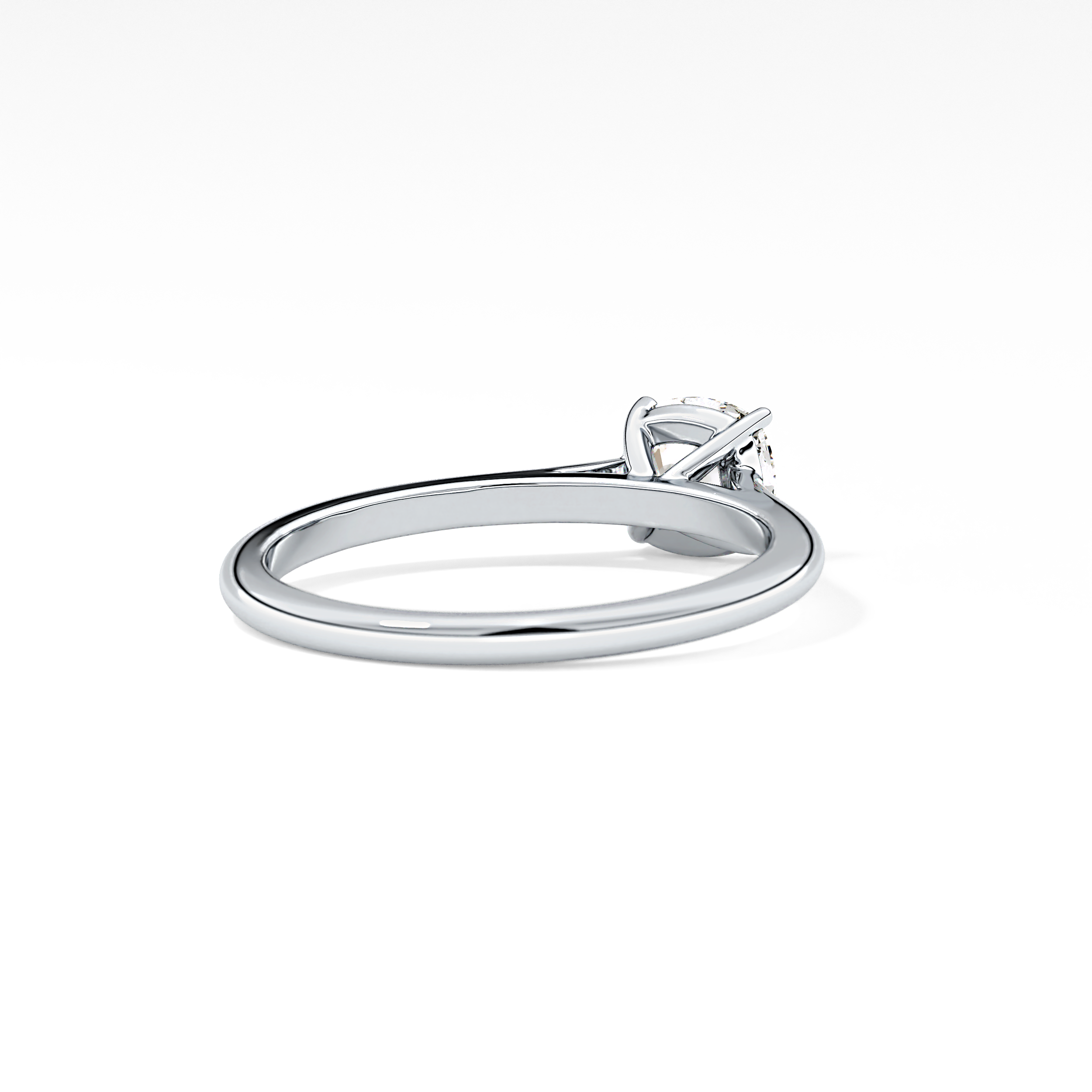 Cushion Solitaire Cathedral  Lab Grown Diamond Engagement Ring