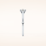 0.95 CT Cushion Shaped Solitaire Moissanite Engagement Ring