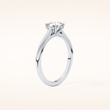 0.95 CT Cushion Shaped Solitaire Moissanite Engagement Ring