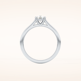 0.95 CT Cushion Shaped Solitaire Moissanite Engagement Ring