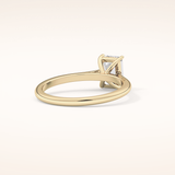 1.02 CT Emerald Shaped Solitaire Moissanite Engagement Ring