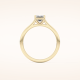 1.02 CT Emerald Shaped Solitaire Moissanite Engagement Ring