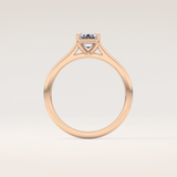 1.02 CT Emerald Shaped Solitaire Moissanite Engagement Ring