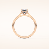 1.02 CT Emerald Shaped Solitaire Moissanite Engagement Ring