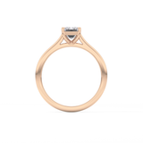 Emerald Solitaire Cathedral Lab Grown Diamond Engagement Ring