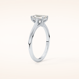 1.02 CT Emerald Shaped Solitaire Moissanite Engagement Ring