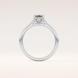 1.02 CT Emerald Shaped Solitaire Moissanite Engagement Ring