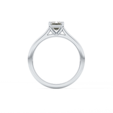 Emerald Solitaire Cathedral Lab Grown Diamond Engagement Ring