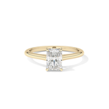 Radiant Solitaire Cathedral Lab Grown Diamond Engagement Ring