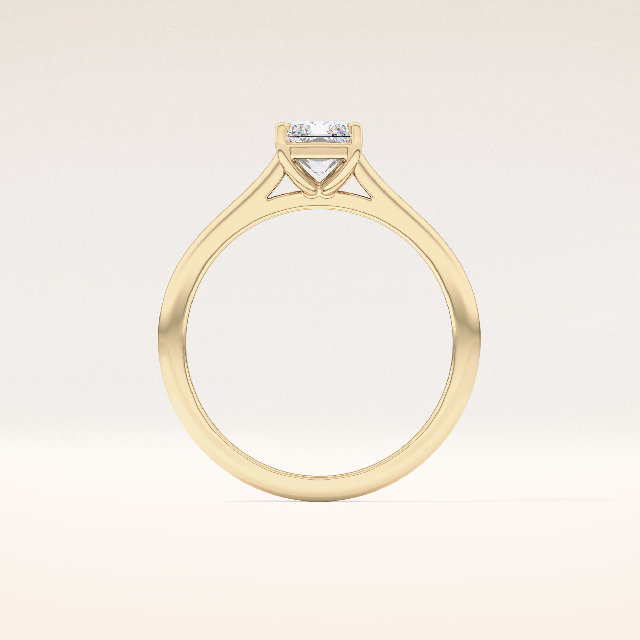 1.21 CT Radiant Shaped Solitaire Moissanite Engagement Ring