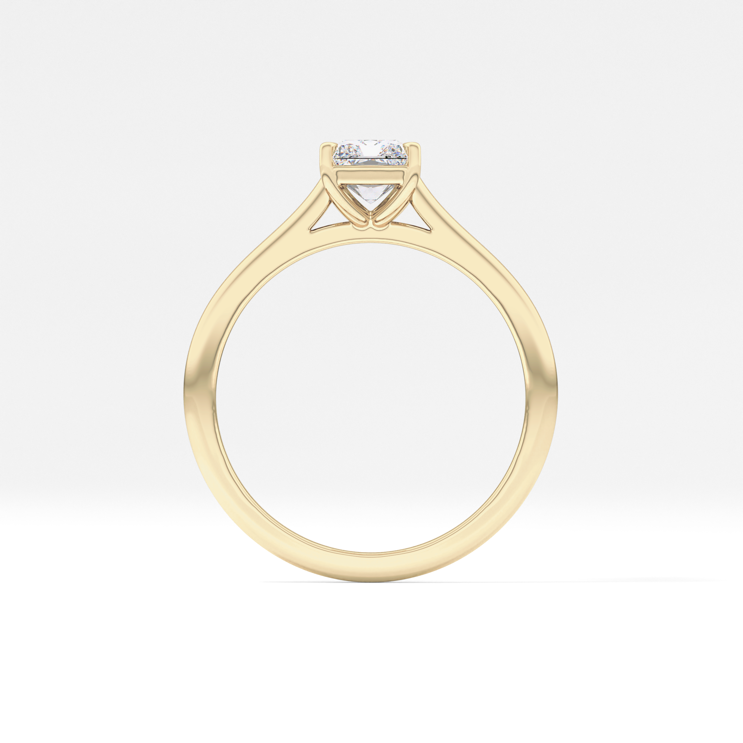 Radiant Solitaire Cathedral Lab Grown Diamond Engagement Ring