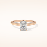 1.21 CT Radiant Shaped Solitaire Moissanite Engagement Ring