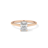 Radiant Solitaire Cathedral Lab Grown Diamond Engagement Ring