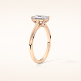 1.21 CT Radiant Shaped Solitaire Moissanite Engagement Ring