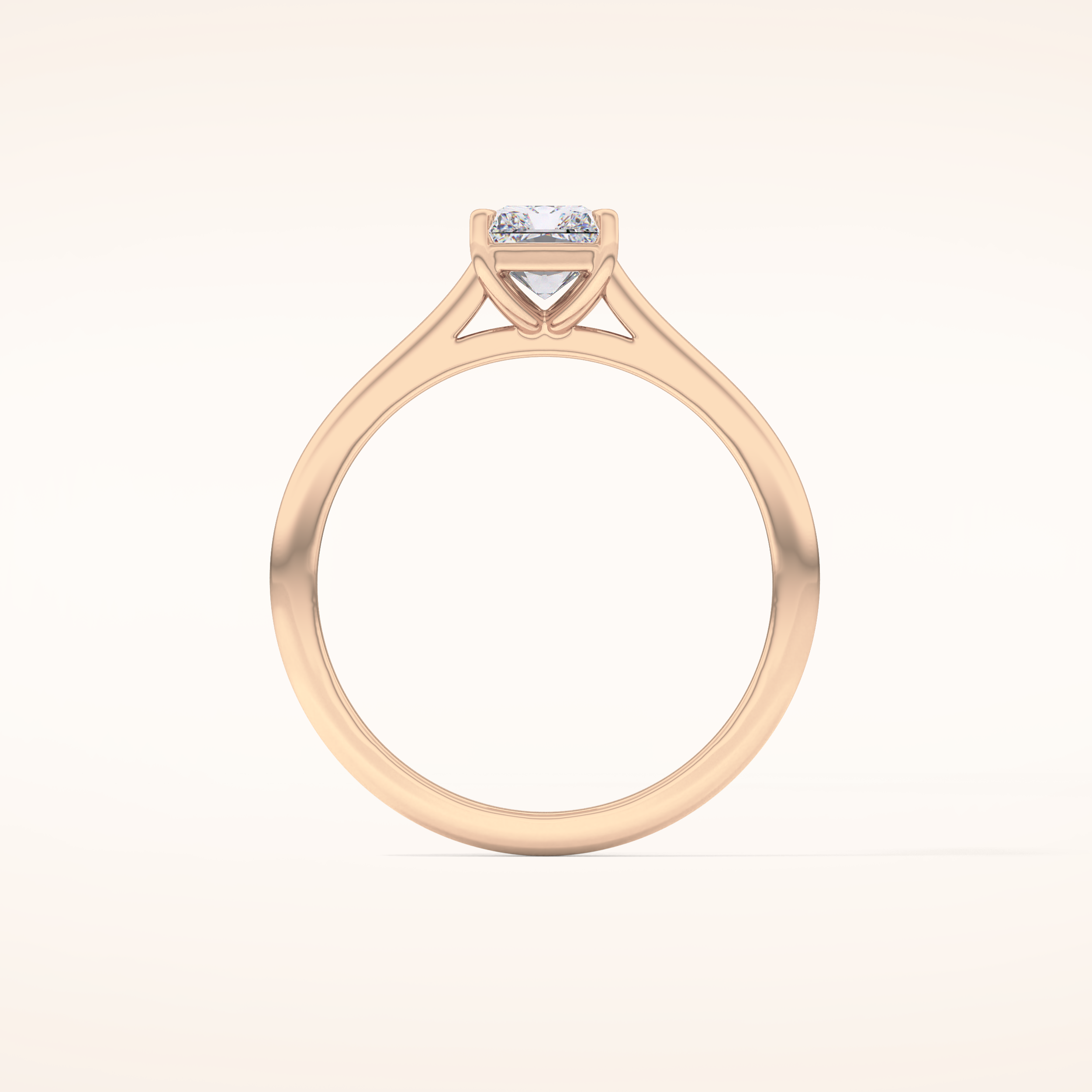 1.21 CT Radiant Shaped Solitaire Moissanite Engagement Ring