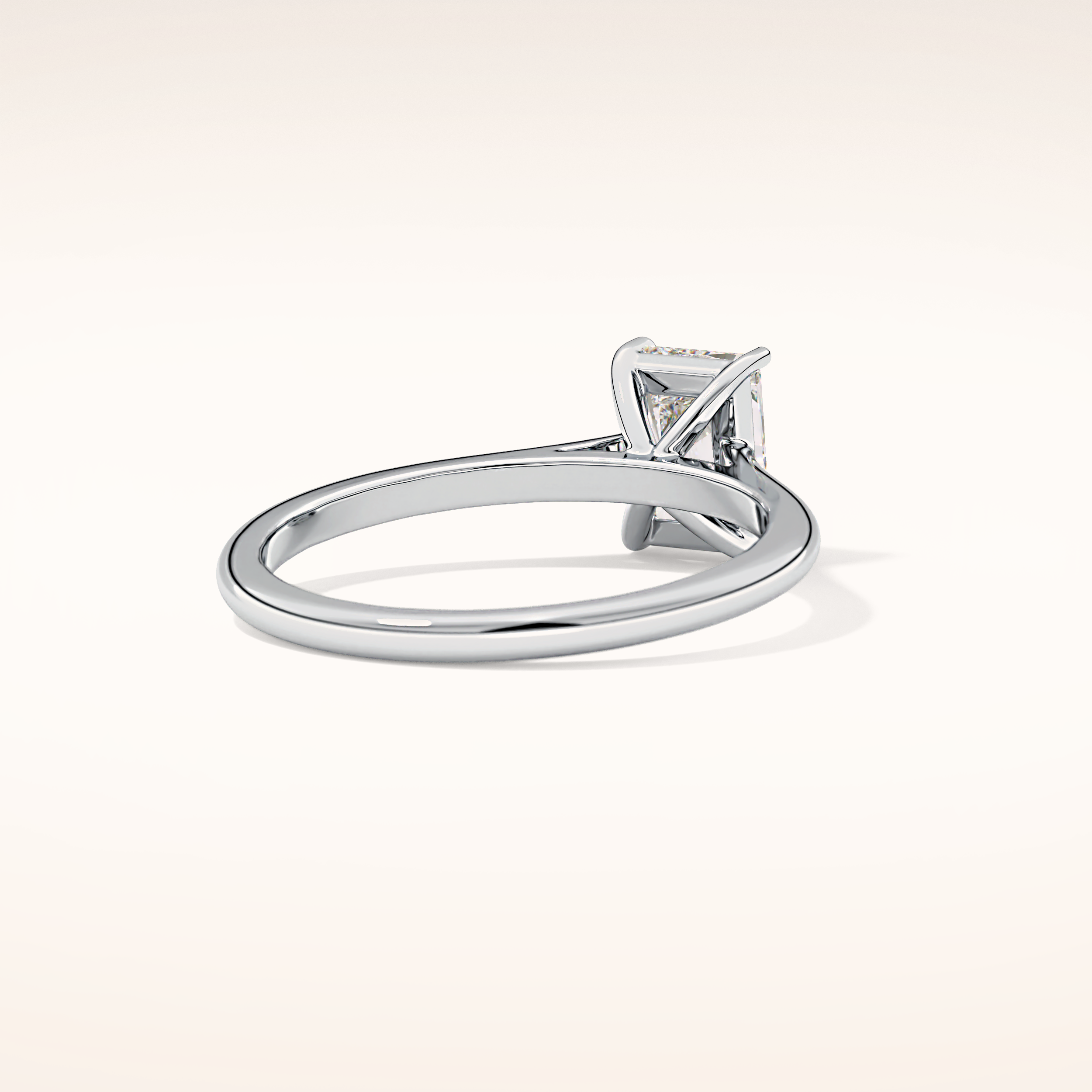 1.21 CT Radiant Shaped Solitaire Moissanite Engagement Ring