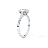 Radiant Solitaire Cathedral Lab Grown Diamond Engagement Ring