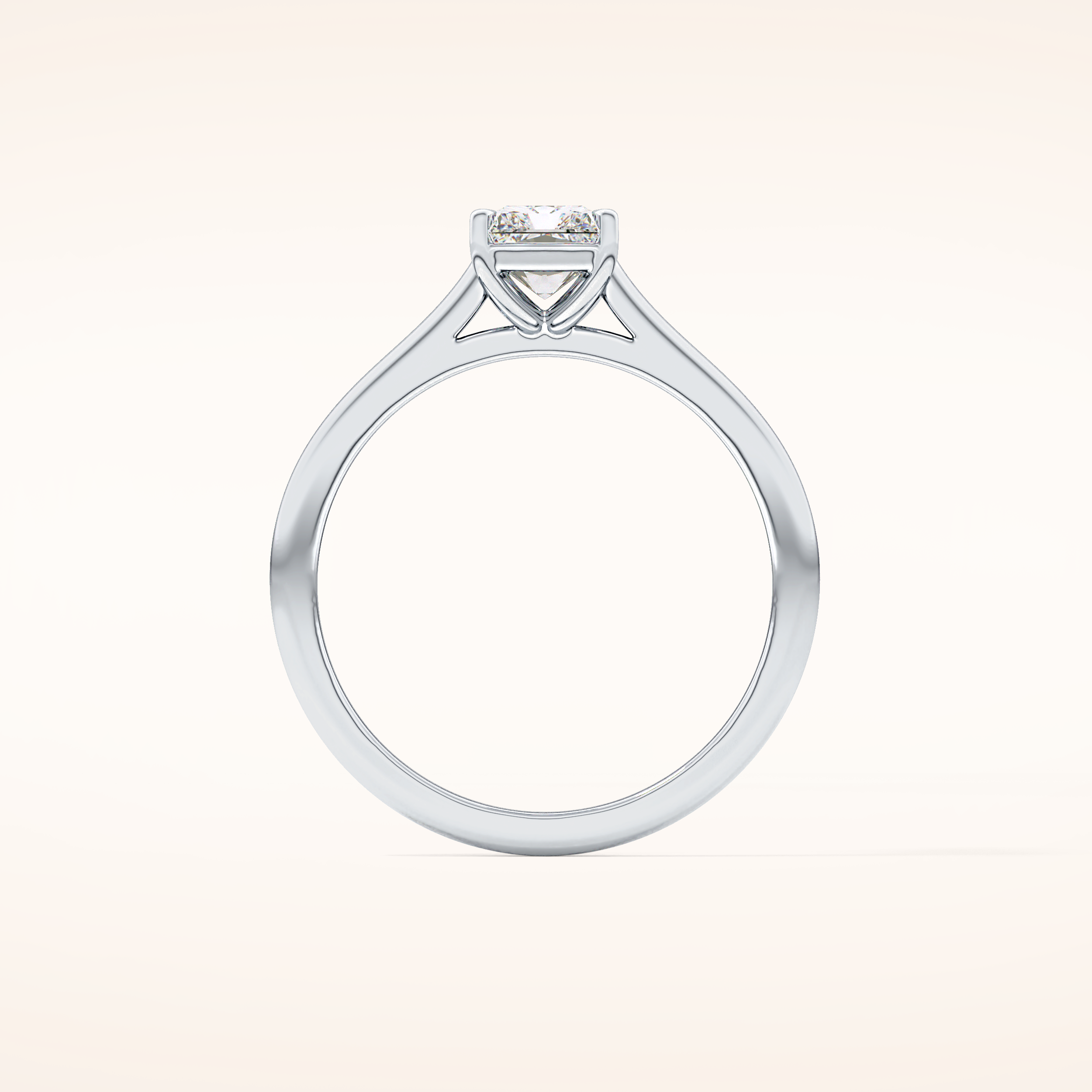 1.21 CT Radiant Shaped Solitaire Moissanite Engagement Ring