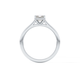 Radiant Solitaire Cathedral Lab Grown Diamond Engagement Ring