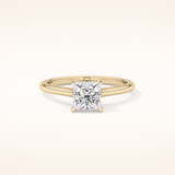 1.04 CT Princess Shaped Solitaire Moissanite Engagement Ring